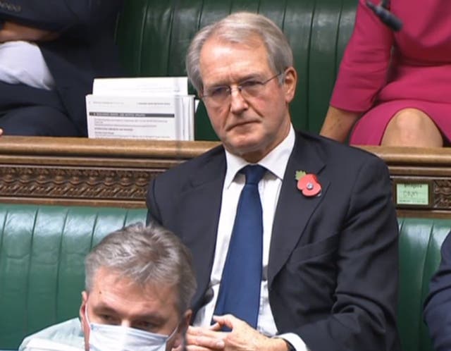 <p>Owen Paterson, listening to debate about whether he should be suspended </p>