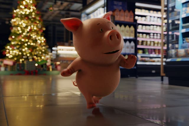 <p>Percy Pig appears in supermarket’s new Christmas advert</p>