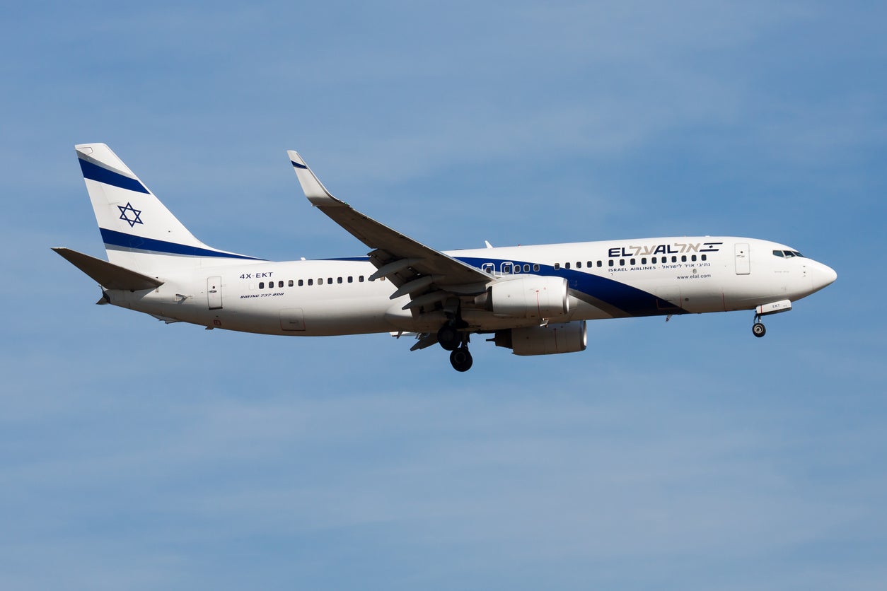 A plane operated by Israeli airline El Al