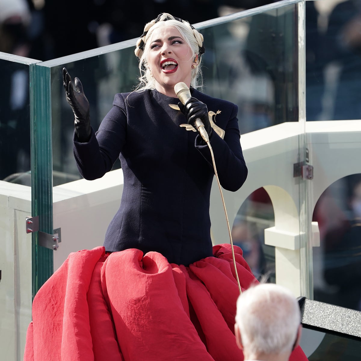 Lady Gaga says she wore 'bulletproof' dress to sing at Biden's inauguration | The Independent Lady Gaga says she wore 'bulletproof' dress to sing at Biden's inauguration | The Independent