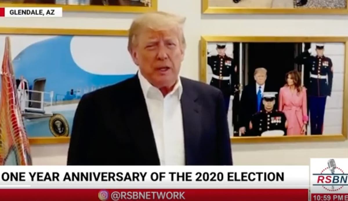 Trump marks anniversary of election defeat by praising Arizona &lsquo;auditors&rsquo; and repeating false fraud claims