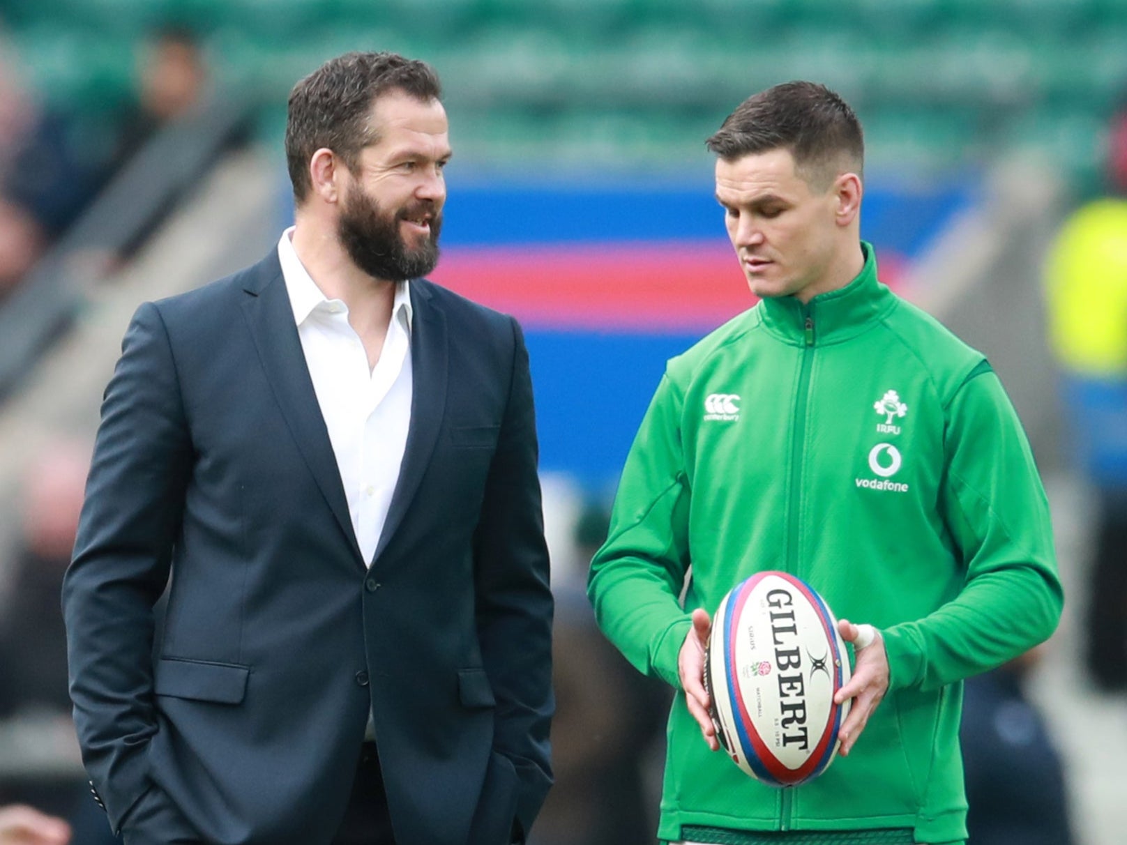 Andy Farrell, left, has named a 37-player squad for the 2022 Six Nations captained by Johnny Sexton