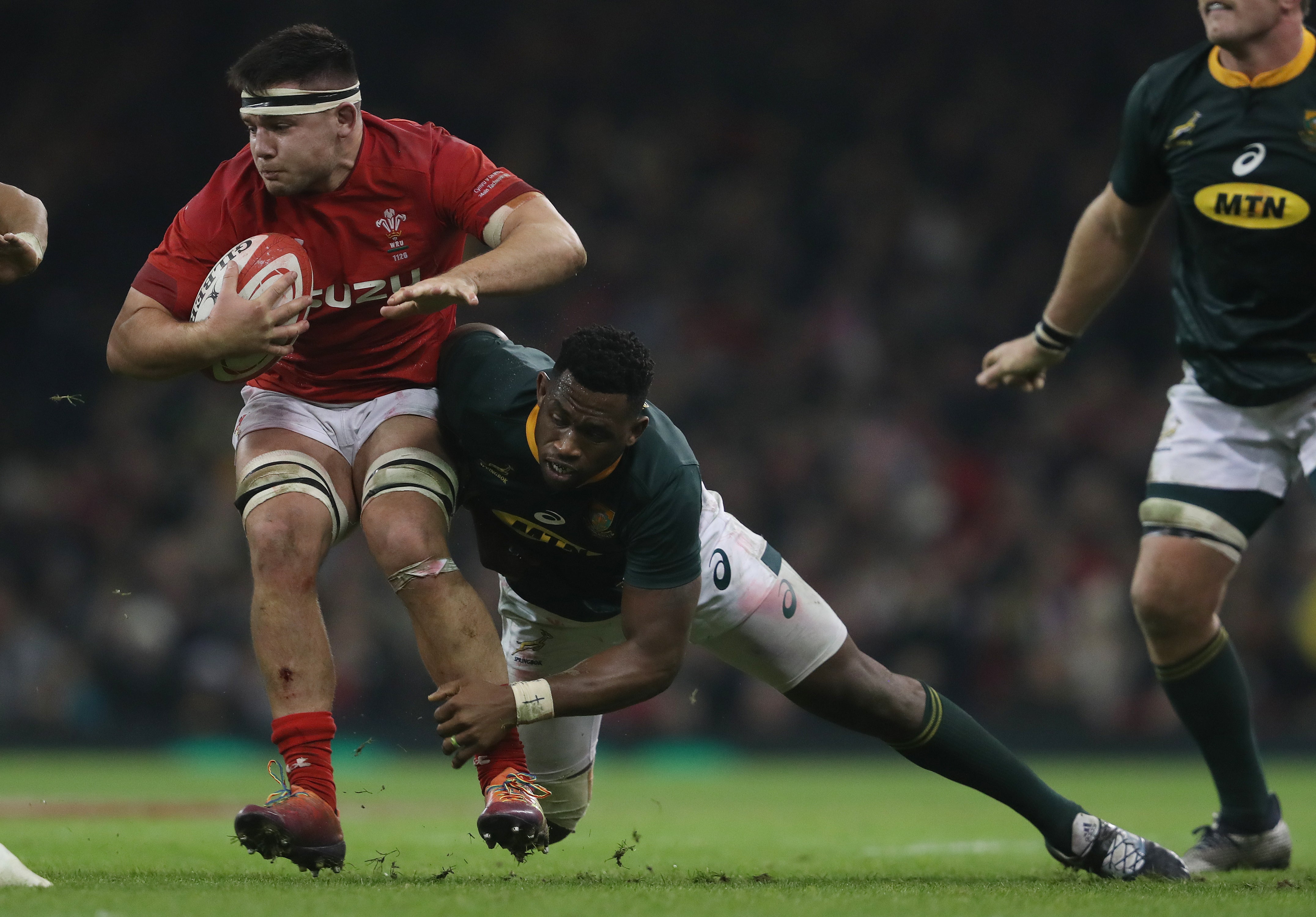 Ellis Jenkins in action for Wales against South Africa in 2018 (David Davies/PA)