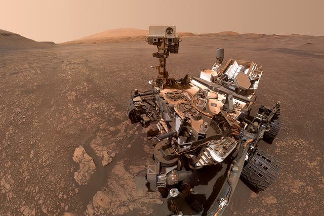 <p>Selfie taken by Nasa Curiosity rover on 12 May, 2019</p>