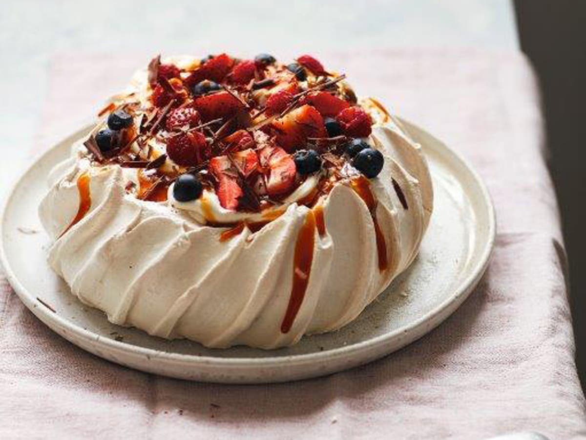 Try this salted caramel pavlova recipe to impress your friends and family