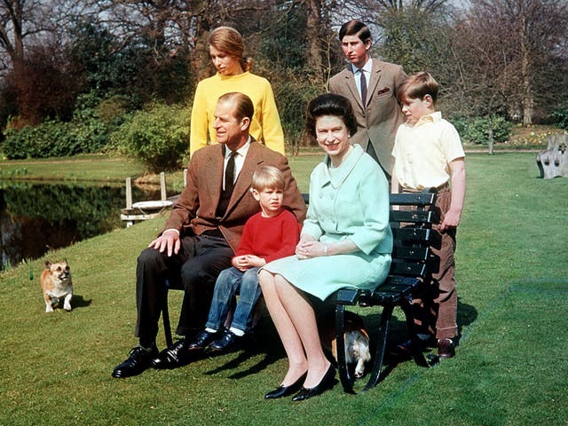 <p>The Queen and Prince Philip with their children in April 1968</p>
