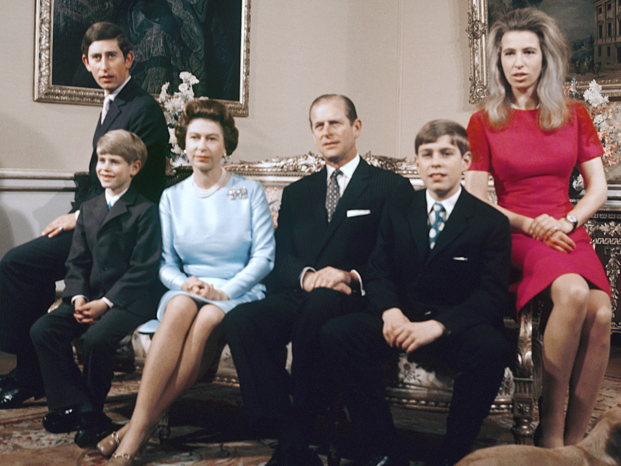 The Queen’s family at Buckingham Palace in 1972