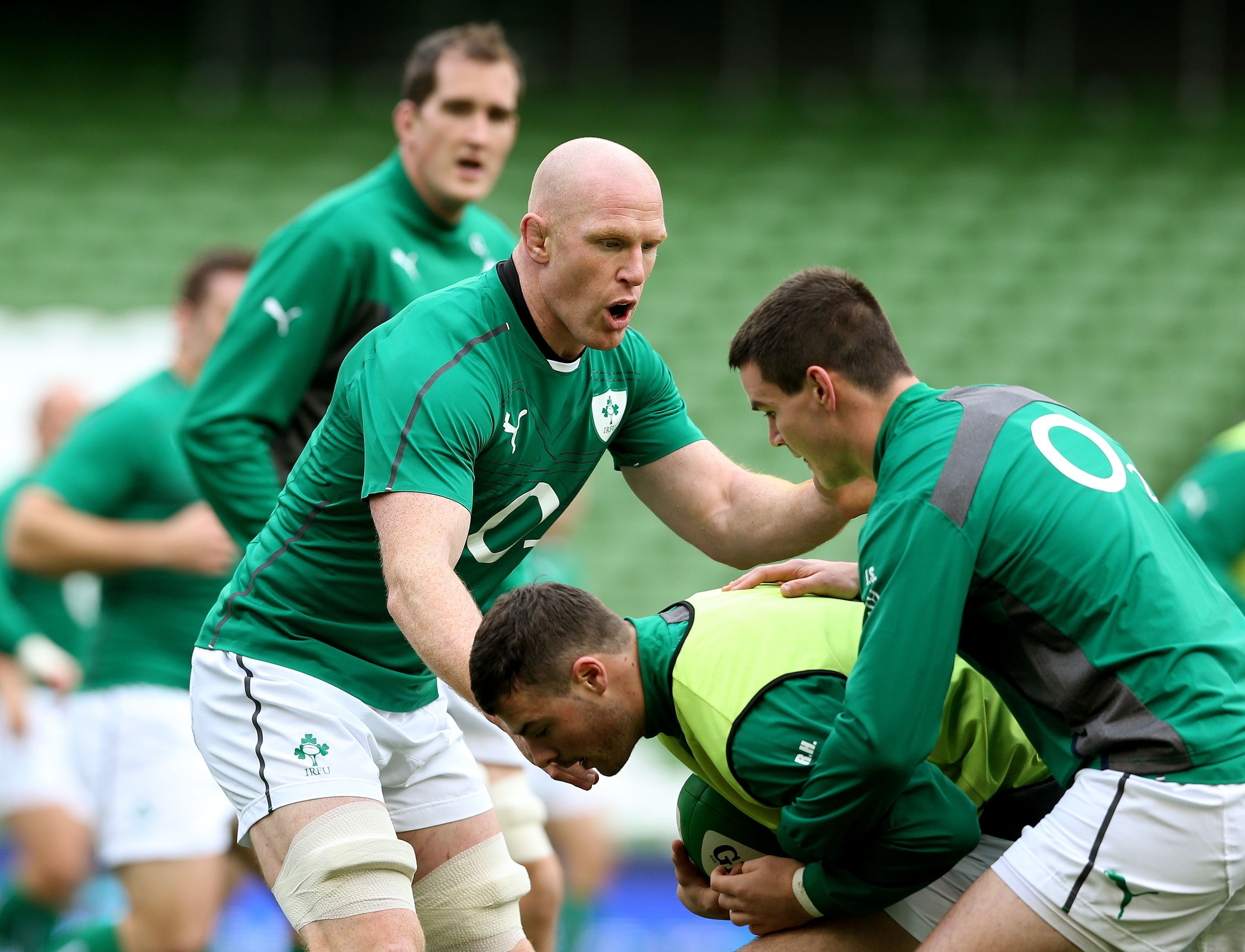 O’Connell, left, and Johnny Sexton, right, are former Ireland team-mates (Brian Lawless/PA)