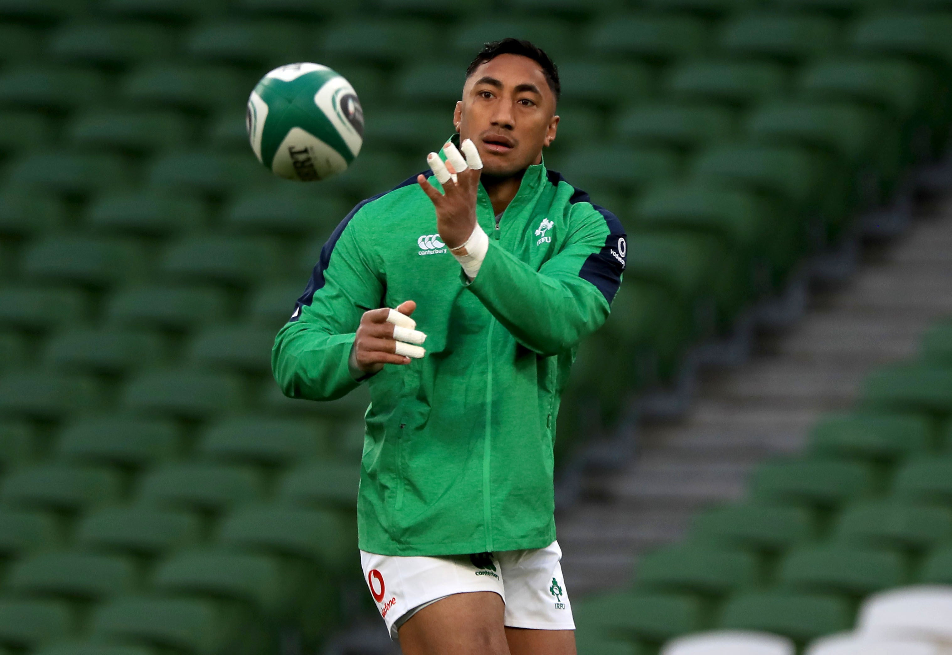 Bundee Aki is the only member of Ireland’s starting XV without a connection to Leinster (Donall Farmer/PA)