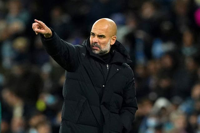 Pep Guardiola has played down the hype ahead of the Manchester derby (Martin Rickett/PA)