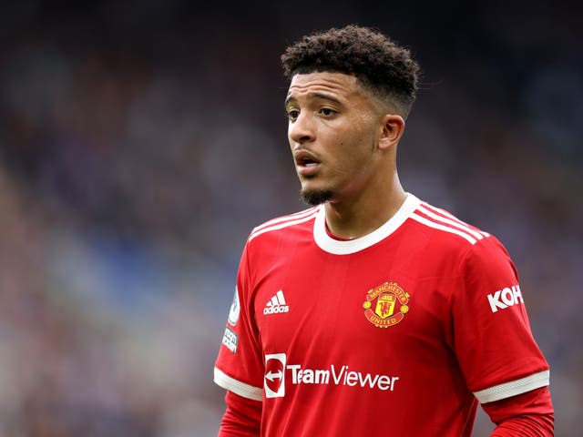 <p>Manchester United forward Jadon Sancho</p>
