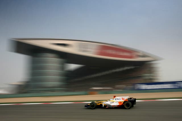 Renault’s Fernando Alonso during the Formula One Sinopec Chinese Grand Prix (David Davies/PA)