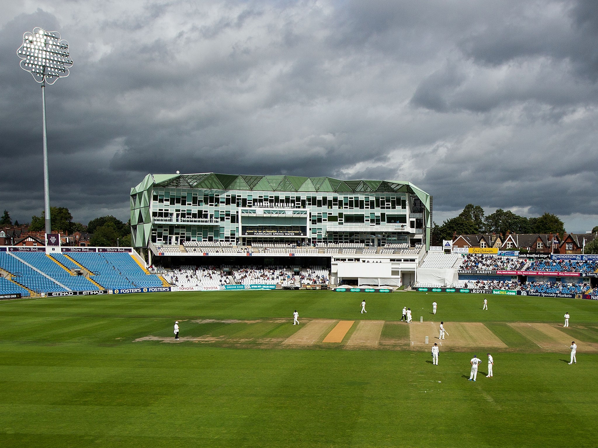 Dark clouds over Headingley reflect the prevailing mood surrounding Yorkshire cricket