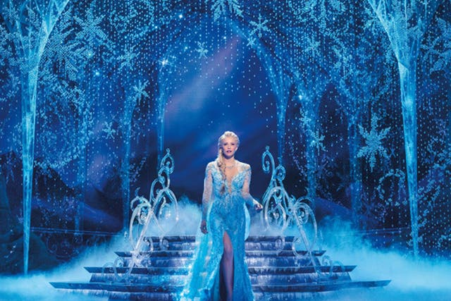 <p>Samantha Barks as Elsa in ‘Frozen’ the musical  </p>