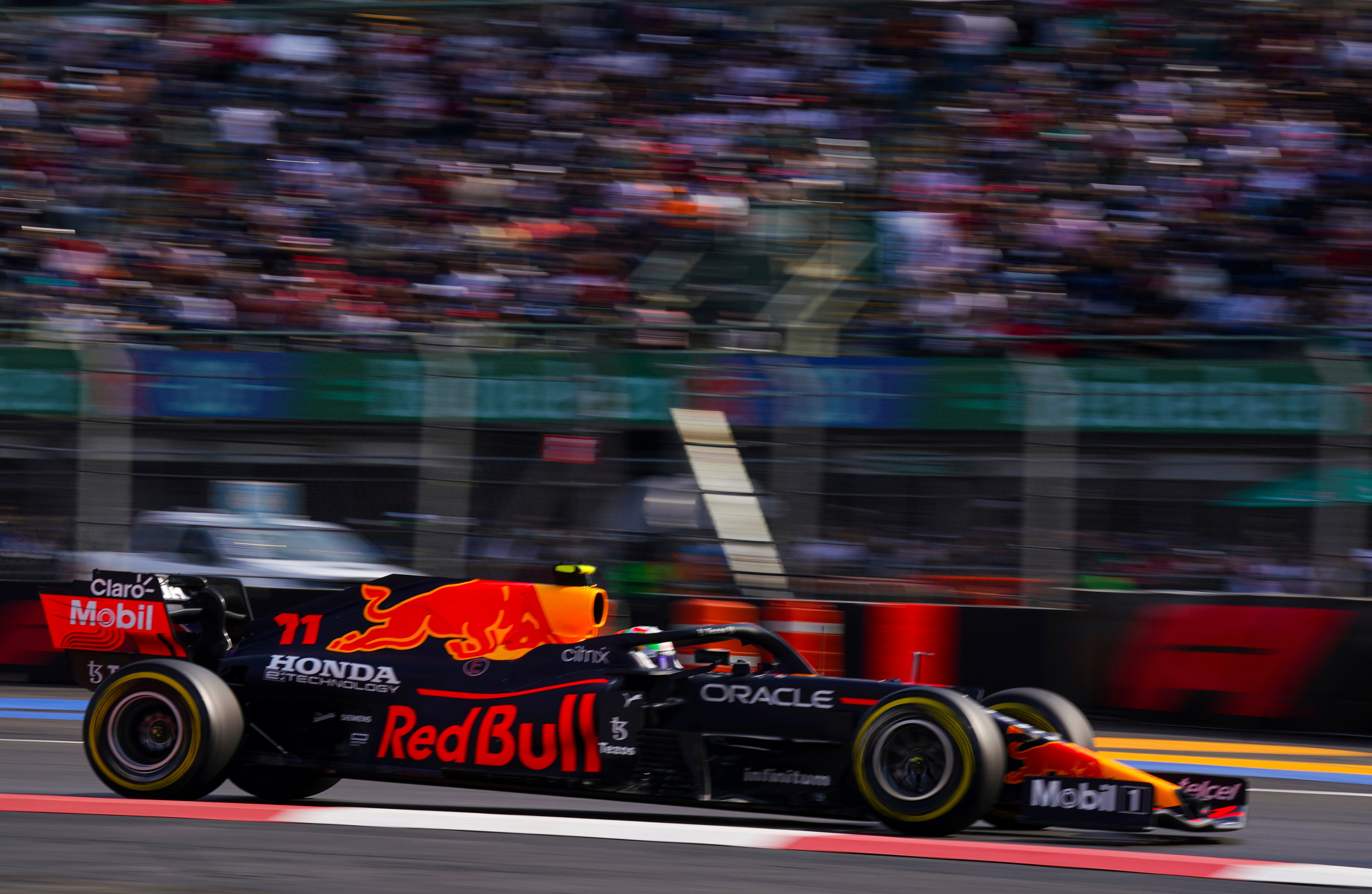 Sergio Perez delighted the home crowd by finishing fastest in final practice (Fernando Llano/AP)