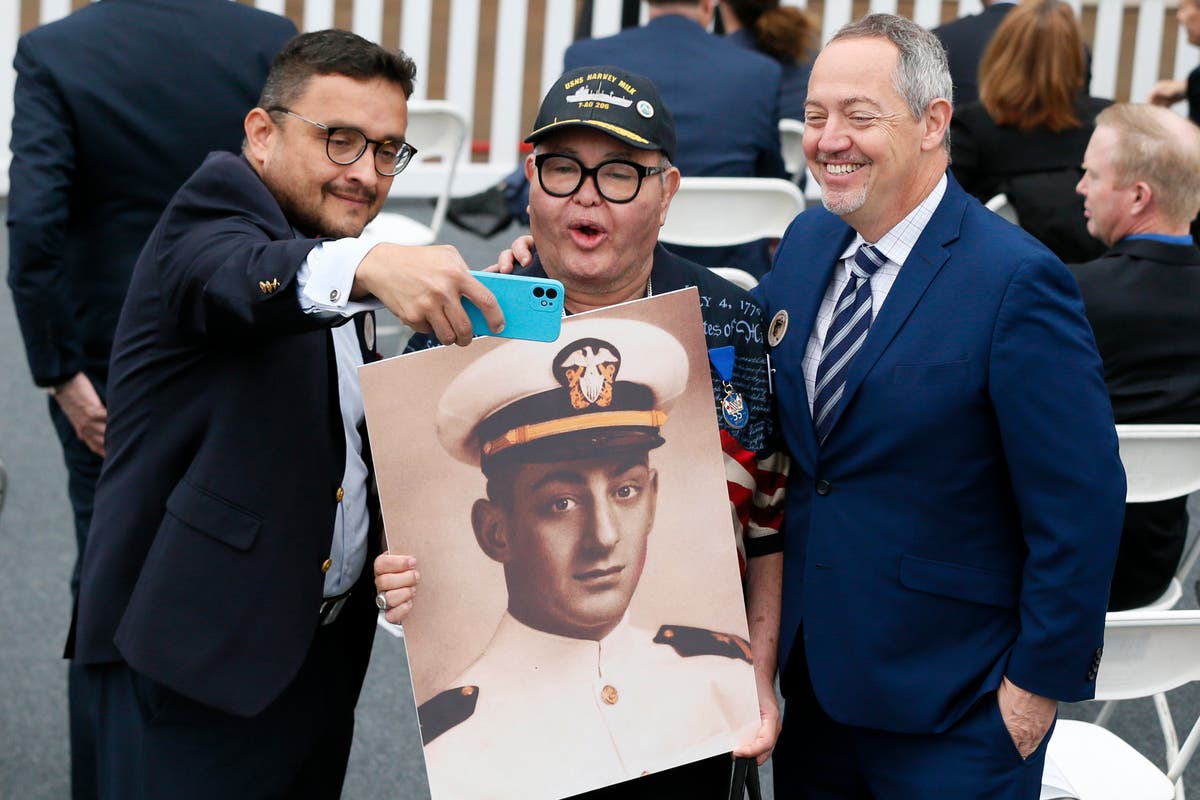 Navy launches ship named for gay rights leader Harvey Milk
