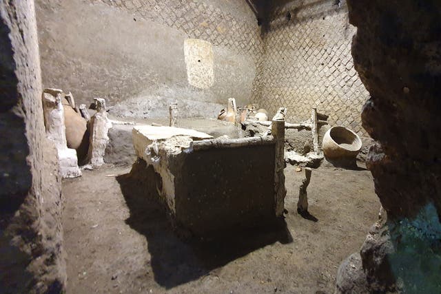 <p>The room was discovered within a villa in the Pompeii suburb of Civita Giuliana</p>