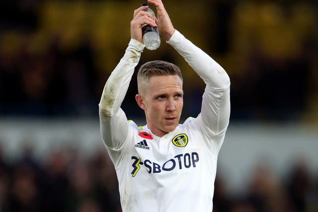 Leeds United’s Adam Forshaw made an emotional comeback (Richard Sellers/PA)