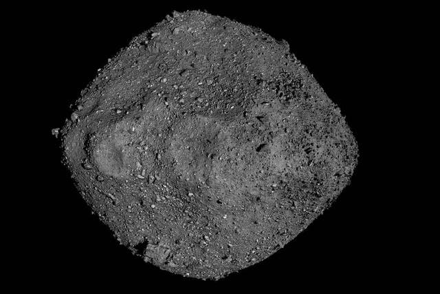 <p>Potentially hazardous asteroid Bennu studied up close by Nasa </p>