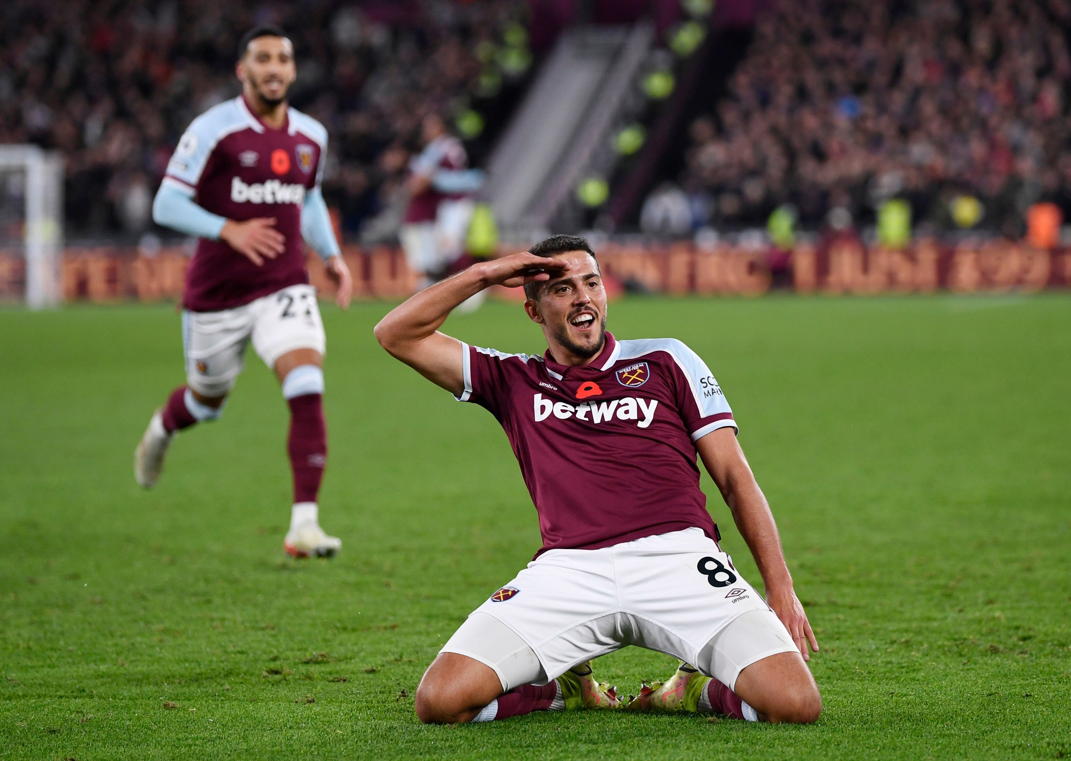 West Ham vs Liverpool: Pablo Fornals after his 67th minute goal