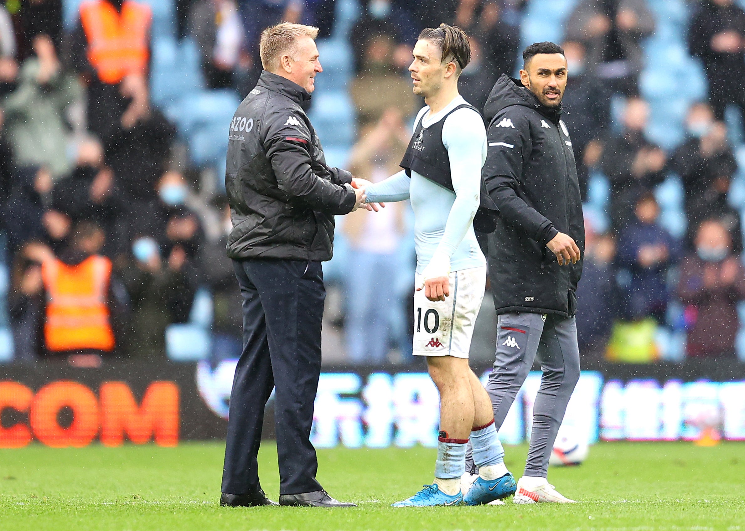 Dean smith e jack grealish foto de stock editorial. Imagem de liga