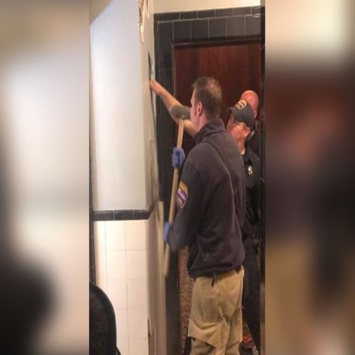 Trapped naked man rescued from behind wall of New York theatre | The  Independent