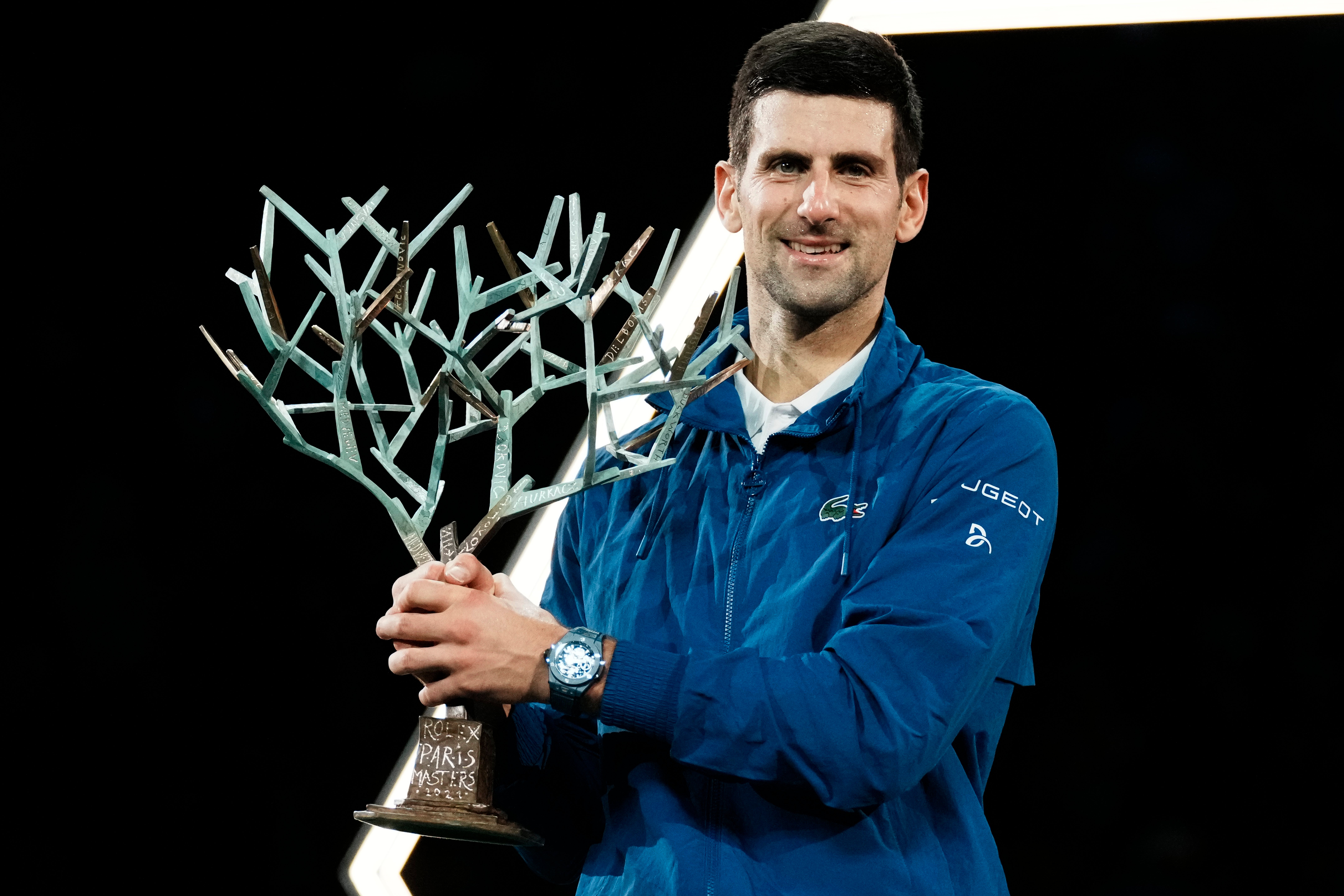 Novak Djokovic beat Daniil Medvedev to win the Paris Masters (Thibault Camus/AP)