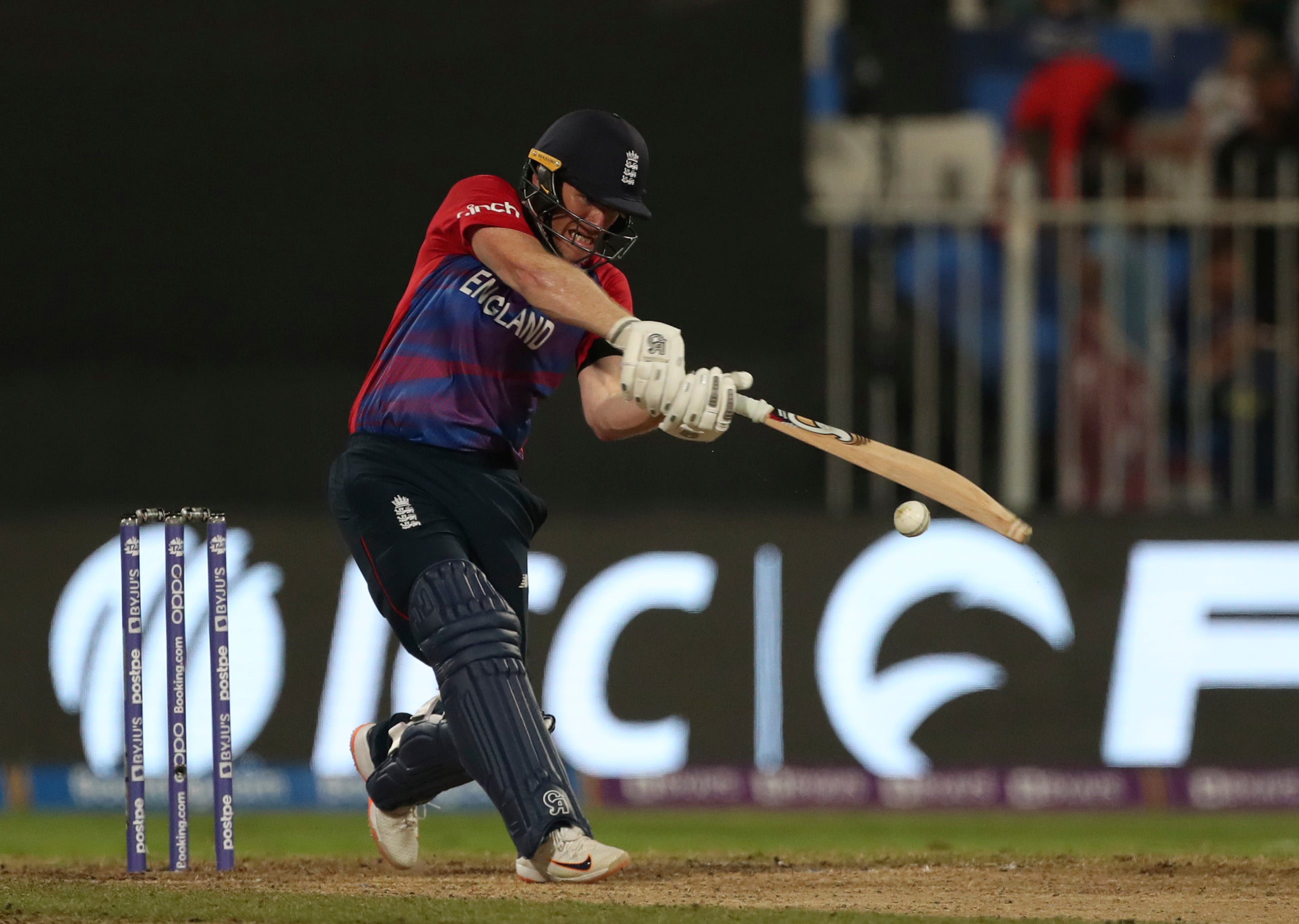 Eoin Morgan’s England lost to South Africa but reached the semi-finals of the T20 World Cup (Aijaz Rahi/AP)