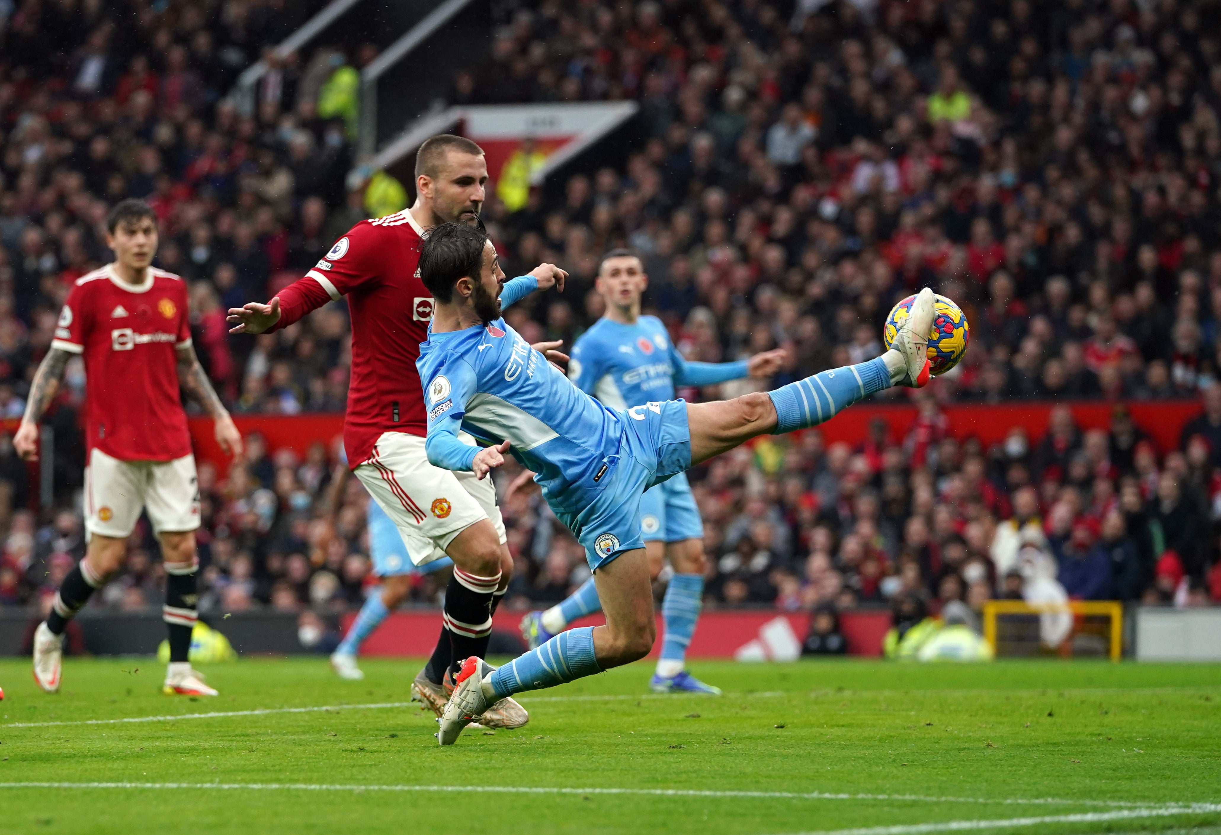 Bernardo Silva’s goal heaped more woe on Manchester United at Old Trafford (Martin Rickett/PA)