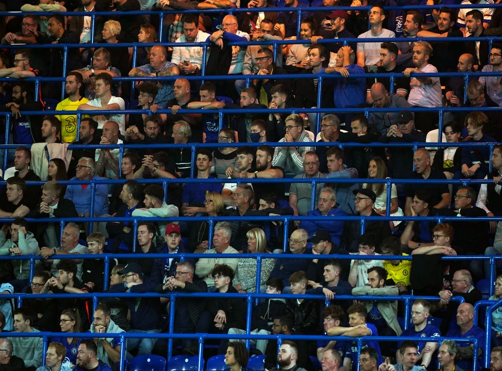 <p>Chelsea are one of five clubs who are part of a safe standing trial </p>