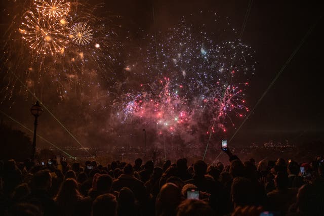 <p>Fireworks in London on Bonfire night, 2021 </p>