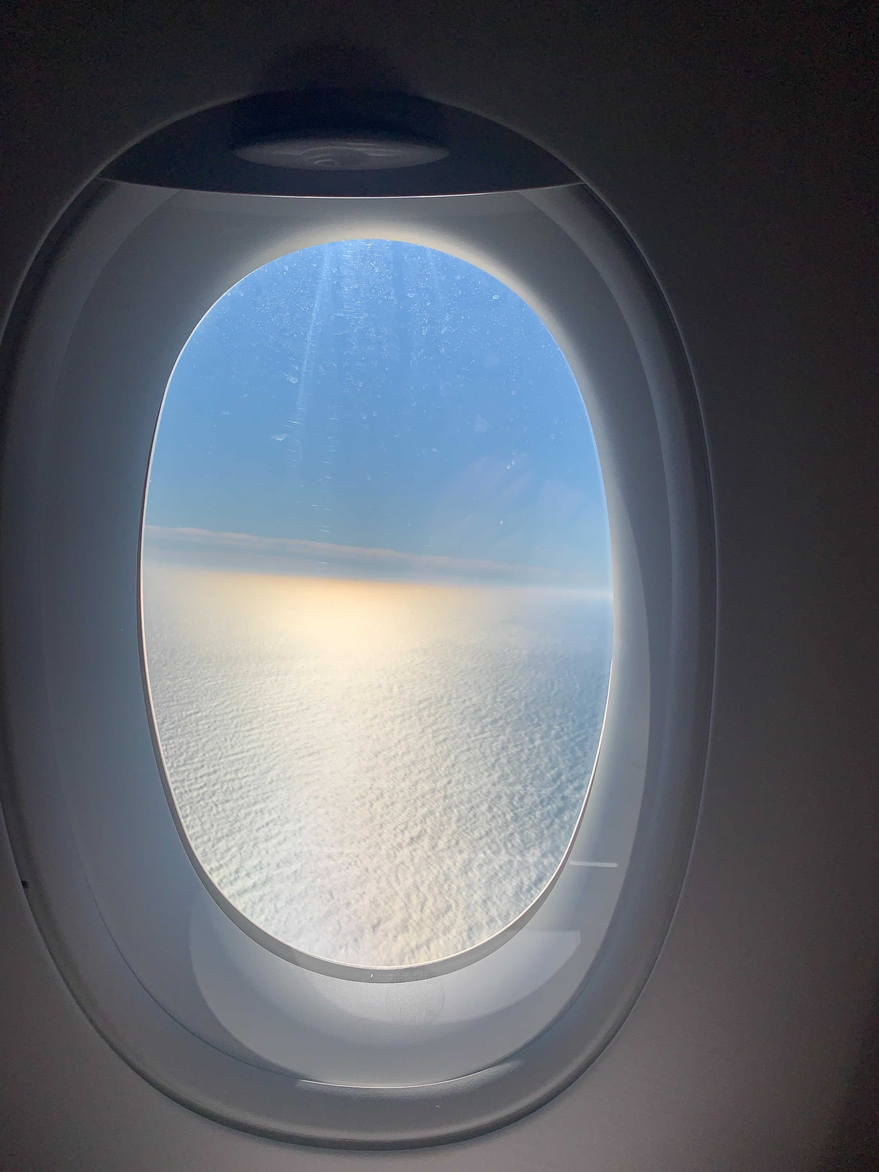 The Atlantic Ocean viewed during landing