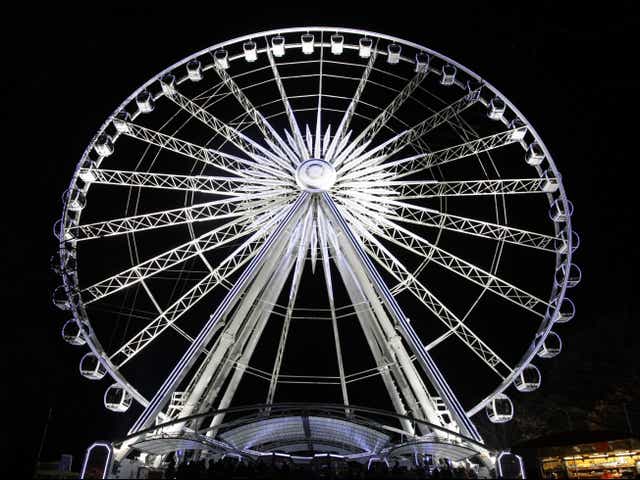 <p>The iconic ferris wheel at Winter Wonderland in Hyde Park</p>