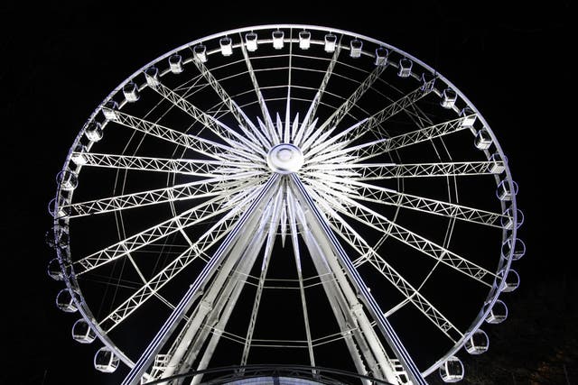 <p>The iconic ferris wheel at Winter Wonderland in Hyde Park</p>