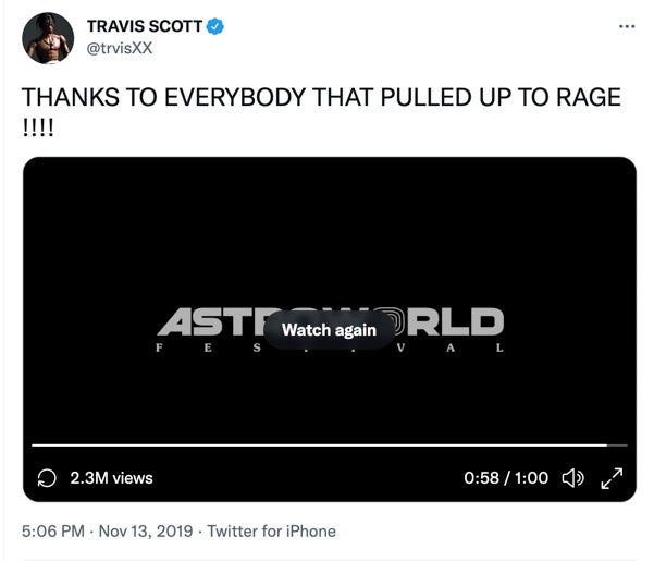 Astroworld promo video showed footage of frenzied 2019 Travis Scott concert  where three were hurt