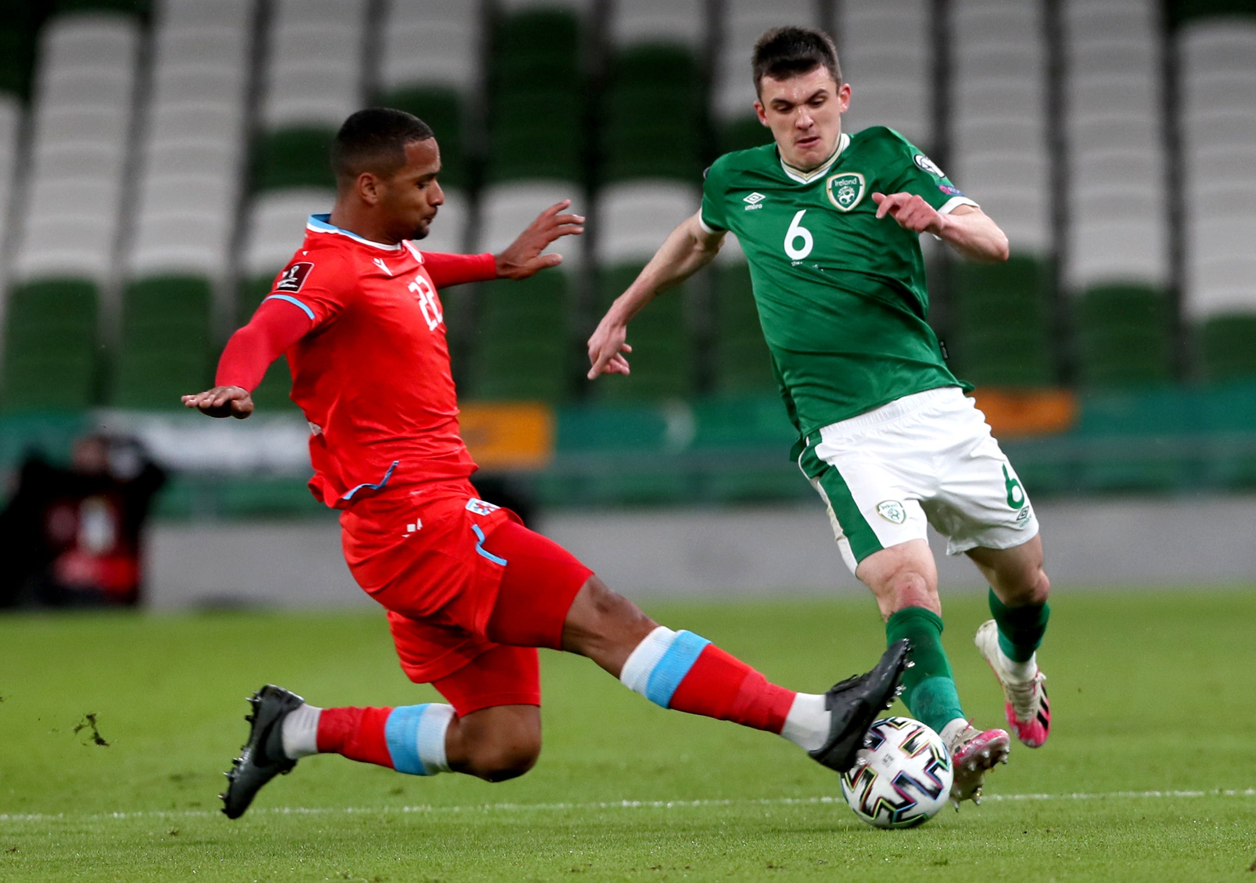 Republic of Ireland midfielder Jason Knight in action against Luxembourg (Brian Lawless/PA)