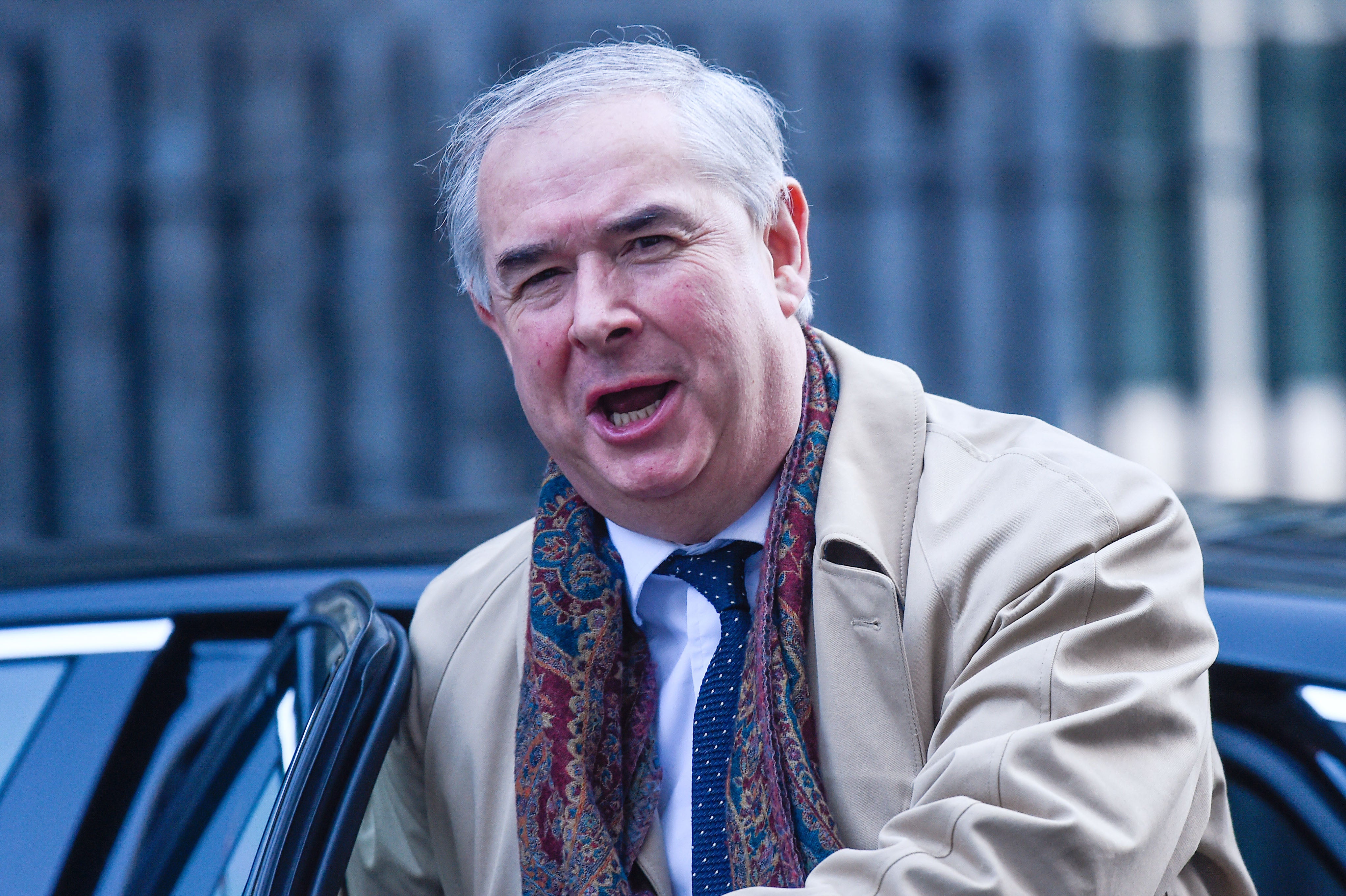Geoffrey Cox the former Attorney General, arrives at Downing Street