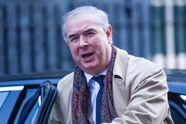 <p>Geoffrey Cox the former Attorney General, arrives at Downing Street </p>