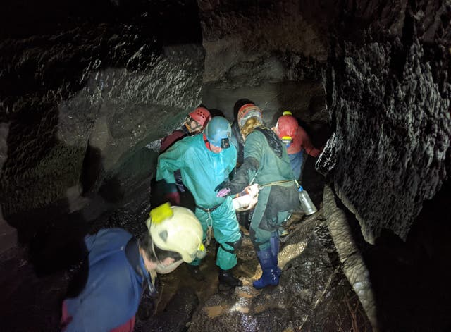 <p>Around 300 rescuers took part in the mission to rescue the injured caver</p>