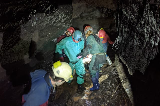 <p>Around 300 rescuers took part in the mission to rescue the injured caver</p>