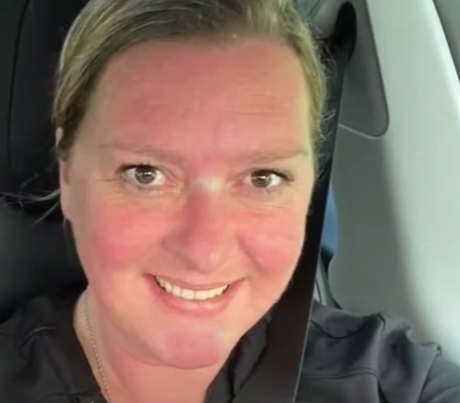 <p>Christy Corder was driving a Tesla on 8 November morning when it overturned after going off the side of the road and caught fire</p>