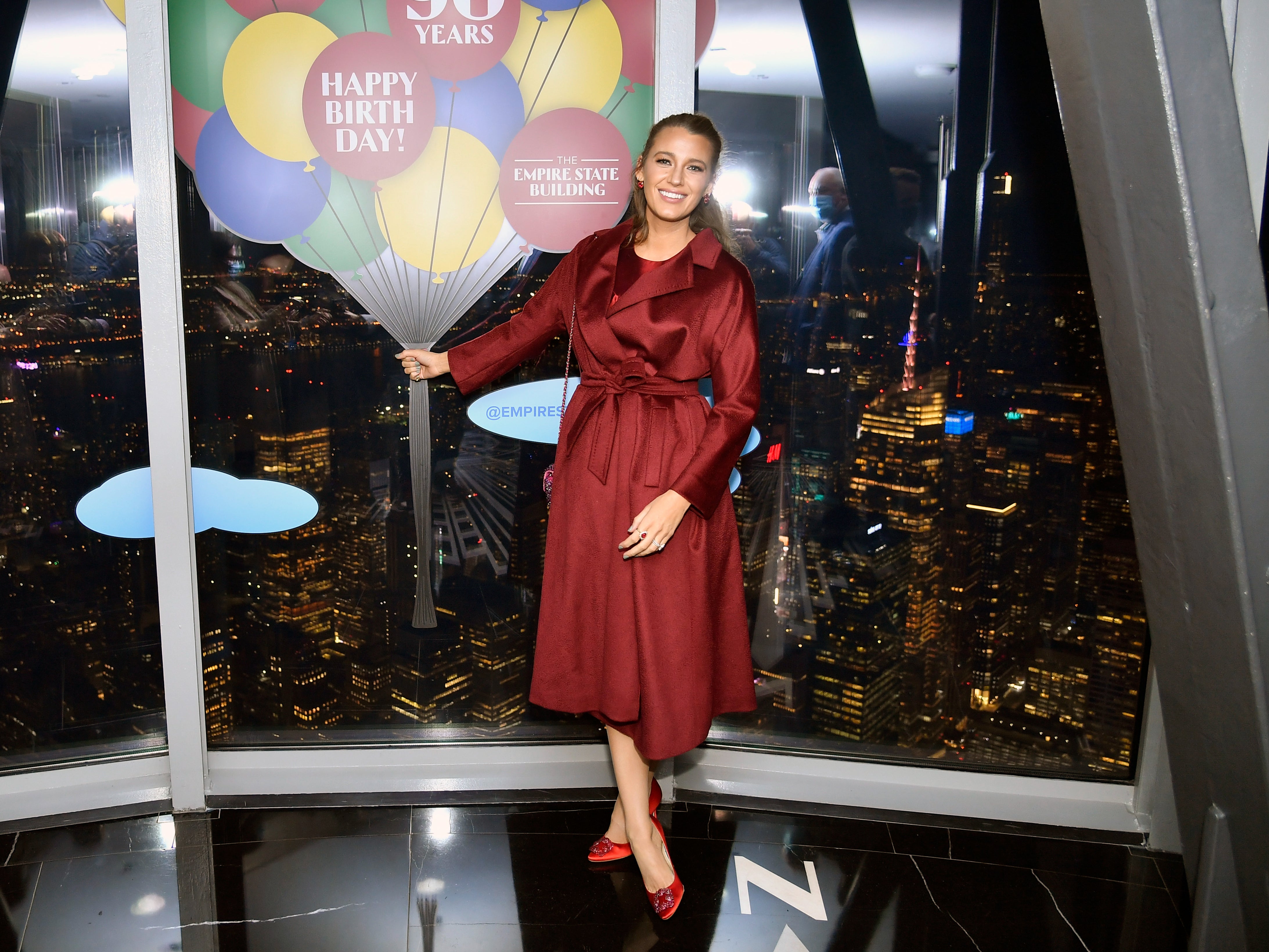 Blake Lively attends an event at the Empire State Building in New York City