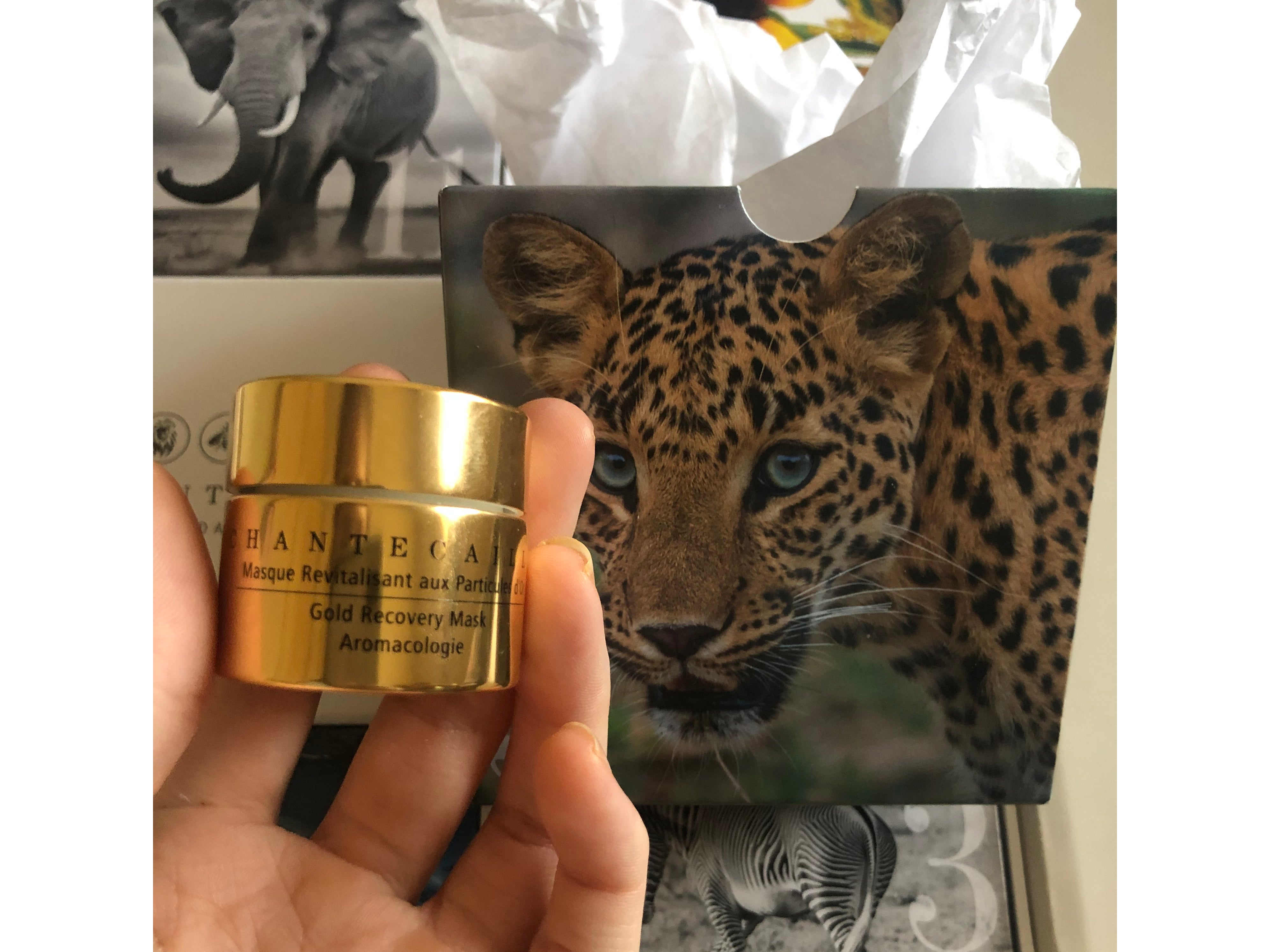We left this gold-infused mask on overnight for the best results