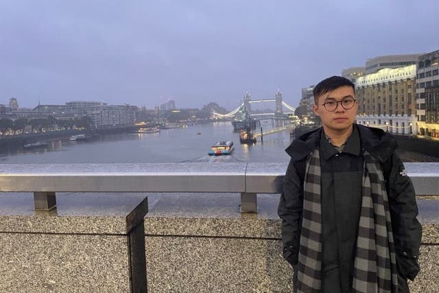 <p>Hei Yin Ngan, 19, who fled Hong Kong after being apprehended by police following his involvement in pro-democracy protests, told The Independent he is now struggling in the UK asylum system</p>