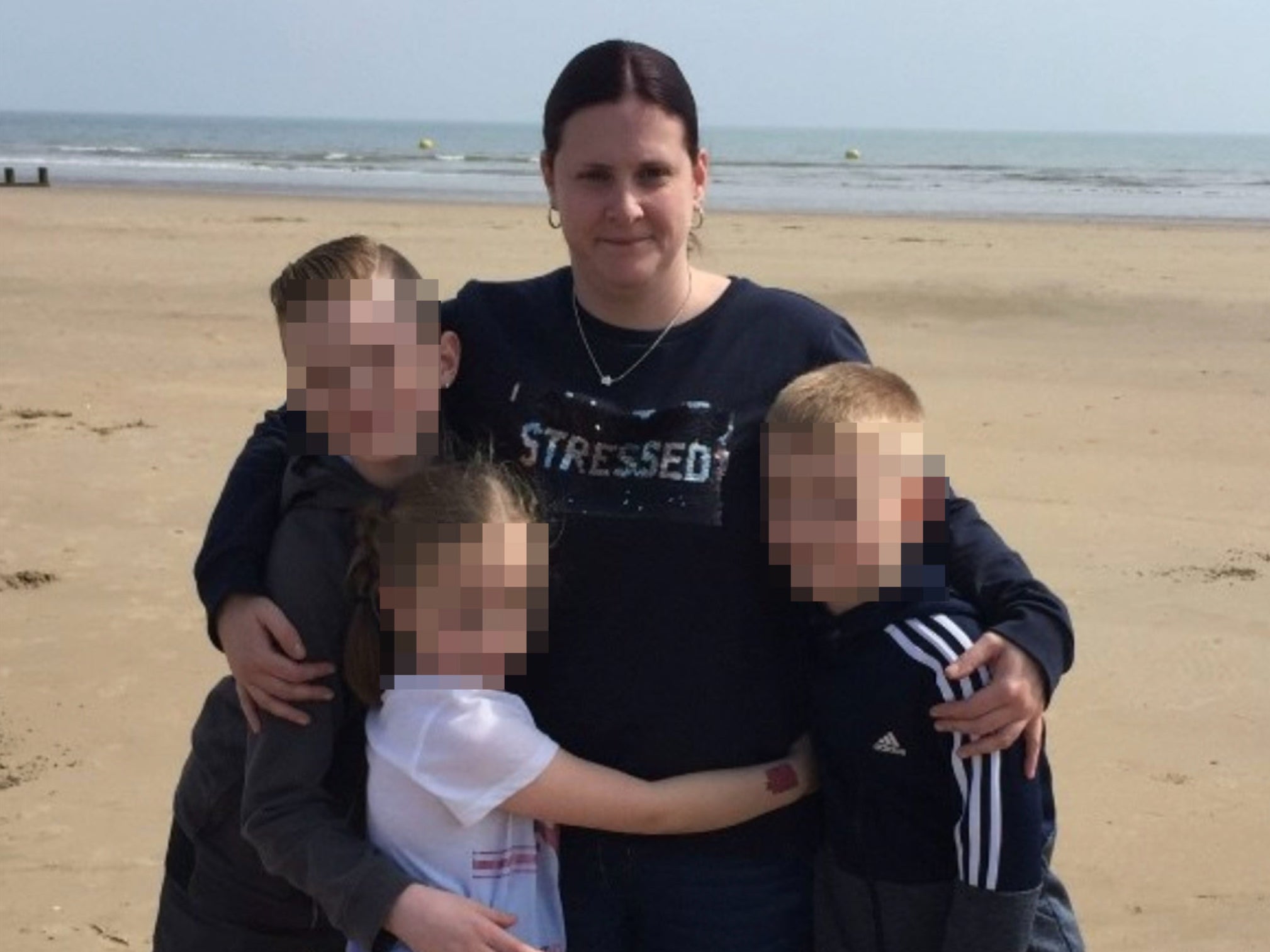 Goodwin, pictured, used £2,000 worth of donations raised via JustGiving to go on holiday to the US with her children