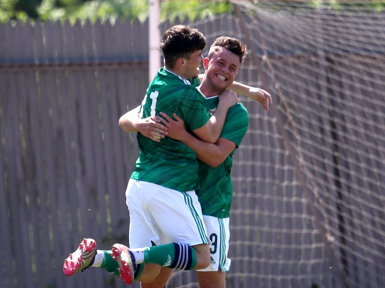 Dale Taylor, right, has been called into the Northern Ireland senior squad for the first time (Andrew Milligan/PA)