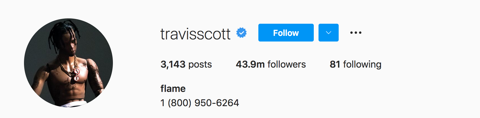 Travis Scott had corrected the NAMI number on his Instagram page after being contacted by media