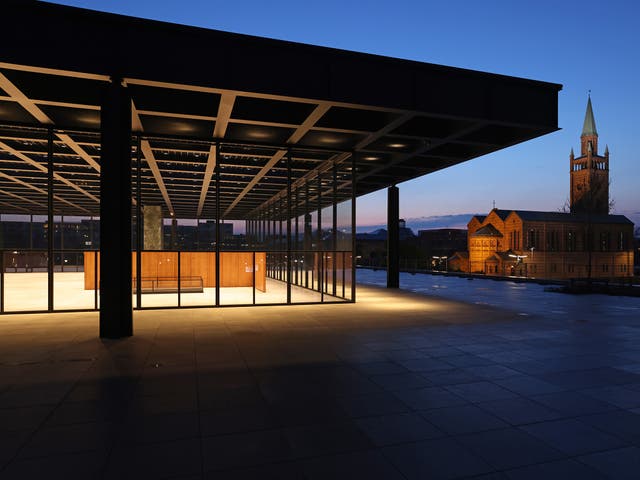 <p>The Neue Nationalgalerie in Berlin, designed by architect Mies van der Rohe and first opened in 1968, has undergone extensive renovation under the guidance of Sir David Chipperfield since closing in 2015</p>