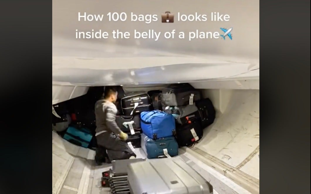 airplane hold luggage