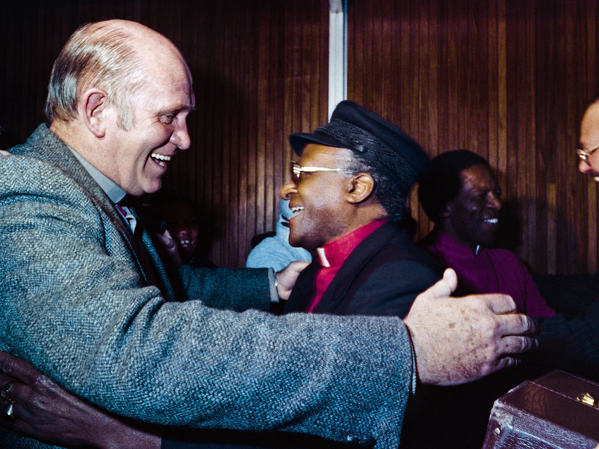 With Desmond Tutu in 1987